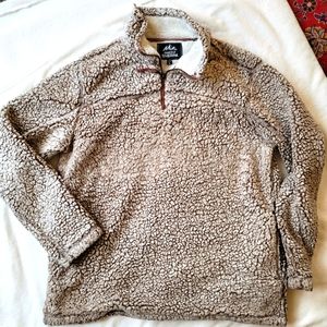Grizzly Sherpa pullover sz L tan